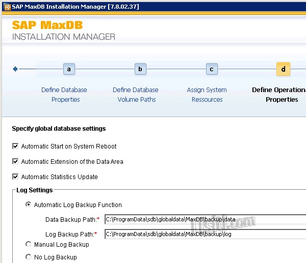 MaxDB 7.8 Installation Steps